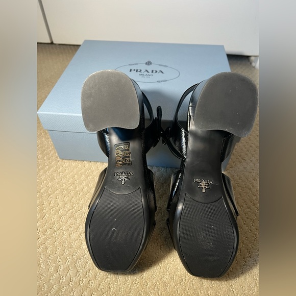 Prada black platform heels size 9 with box - Picture 5 of 7